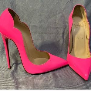 Christian Louboutin Pink HotChick 130 Patent Heels